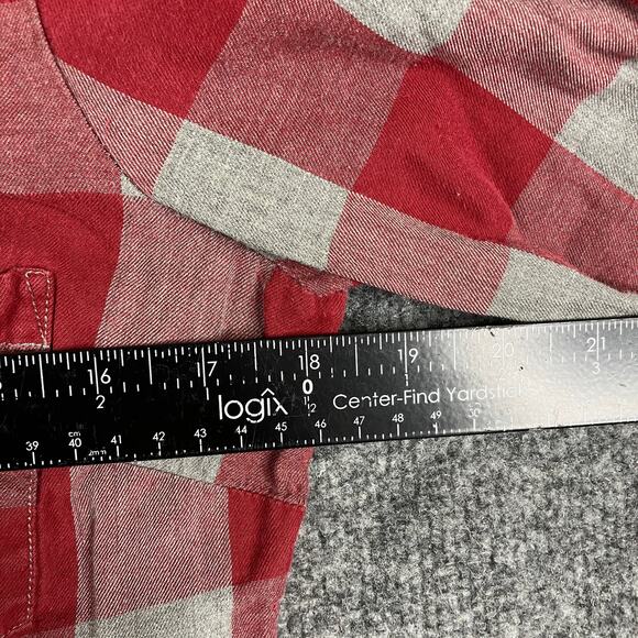 J.Crew Casual Button Shirt Mens Size S Red Gray Plaid Long Sleeve Lightweight - Picture 5 of 8